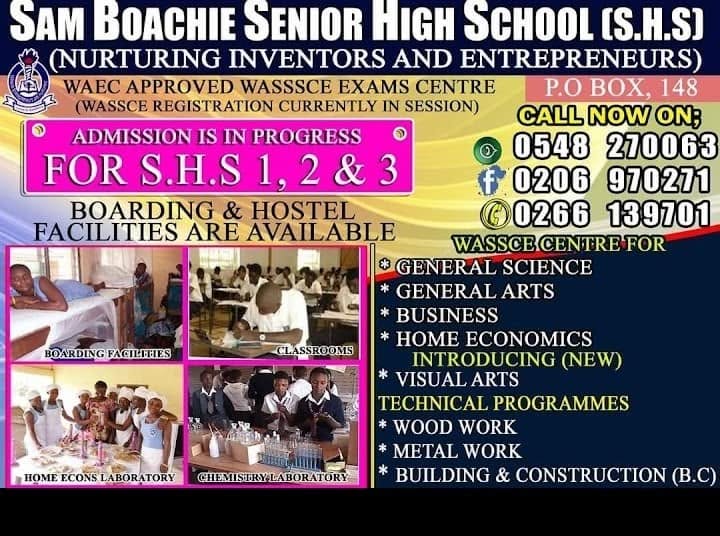 SAM Boachie school campus and surrounding environment